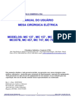 Manual Do Usuário Mesa Eletrica Ortosintese Modelo MC357