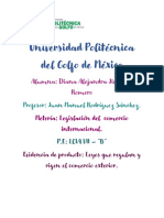 Evidencia de Producto Legislación Del Comercio Internacional