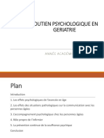 Soutien Psychologique en Geriatrie