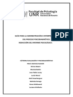 Ficha de Catedra - Guía Administración e Interpretación Del Proceso Psicodiagnostico