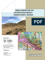 Technical FOR THE RED Rock Gold Project, Lander County, Nevada