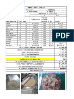 Receta Estandar Pastas