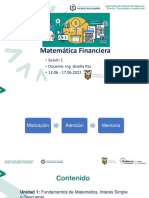 Sesión 1 - Matemática Financiera