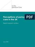 Perceptions of Perioperative Care - Rapid Review