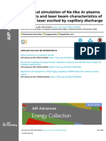 Numerical Simulation of Ne-Like Ar Plasma Dynamics