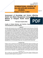 Assessment of Knowledge and Factors Affecting Health Care Waste Management Among Health Care Workers at Kalagala Health Centre IV Luweero District