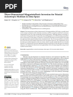 Three-Dimensional Magnetotelluric Inversion For Triaxial Anisotropic Medium in Data Space