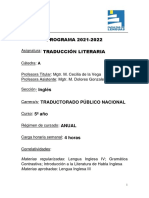 Traducción Literaria Inglés