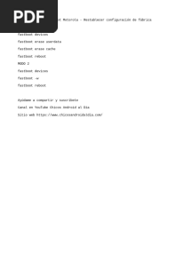 Comandos Hard Reset Via Fastboot Motorola y Otros