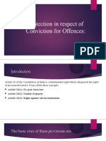 Protection in Respect of Conviction For Offences