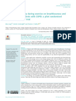 Impact of Fan Therapy During Exercise On Breathlessness and Recovery Time in Patients With COPD, A Pilot Randomised Controlled Crossover Trial