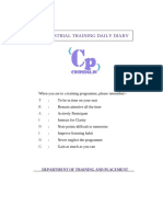 Industrial Training Report Diary