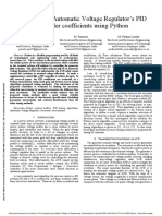 Evaluation of Automatic Voltage Regulators PID Controller Coefficients Using Python