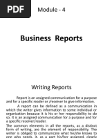 Module - 4 - Business Reports