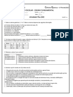 9° Ano CIÊNCIAS Tabela