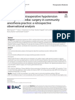 Incidence of Intraoperative Hypotension During Non-Cardiac Surgery in Community Anesthesia Practice A Retrospective Observational Analysis