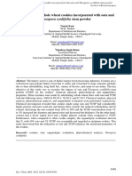 Formulation of Whole Wheat Cookies Incorporated With Oats and