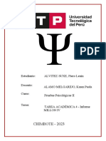 TAREA ACADÉMICA 4 - Informe MILLON IV