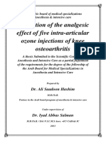 Evaluation of The Analgesic Effect of Five Intraarticular Ozone Injections in Knee OA