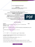 Isc Class 11 Maths Mock Question Paper 1