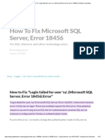 How To Fix - Login Failed For User 'Sa'. (Microsoft SQL Server, Error 18456) - Fishtank Consulting