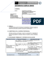 Silabo de Mantenimiento de Equipo de Computo