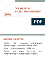 Educ 206 The School Head in School Based Management SBM