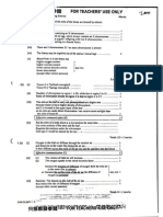 Biology 2000 Paper I Marking Scheme