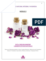 Curso Cosmetica Natural Integral y Ayurveda Mod 2