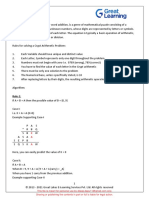 Cheat Sheets - Crypt Arithmetic