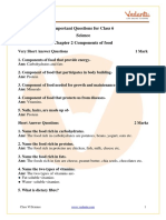 CBSE Class 6 Science Chapter 2 Components of Food Important Questions 2023-24