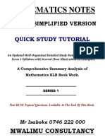 Form 1 Maths Simplified Notes