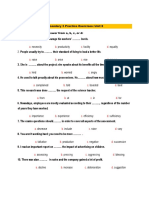 Secondary 3 Exercise Unit 6