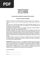 Relatoría ALR. Cuarta Sesión de CTE 24 de Febrero