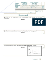 Homework 1: Components