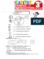 Pertenencia y No Pertenencia para Tercer Grado de Primaria