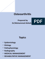 Osteoarthritis: Prepared by Dr/Mohammed Alshehari