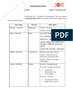 257 Circular PT2 Datesheet and Syllabus Class VI