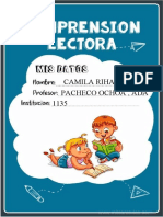 Caratula de Comprensión Lectora en Word