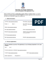 International Ice Hockey Federation Therapeutic Use Exemption (TUE) Application Form