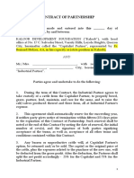 Contract of Partnership - Cattle Raising Project