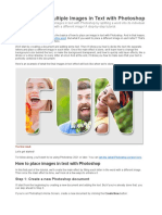 How To Place Multiple Images in Text With Photoshop