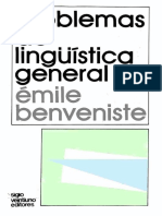 Benveniste, Émile. Problemas de Linguistica General, Vol. II