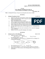 Btech Cs 4 Sem Theory of Automata and Formal Languages ncs402 2018