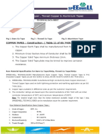 Speedwell Technical Data Sheet Bare Copper, Copper Tinned & Aluminium Tapes