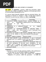 Guaranty and Suretyship