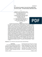 Evaluation of Plant Extracts Against Two Spotted Spider Mite