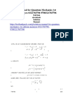 Quantum Mechanics 1st Edition McIntyre Solution Manual