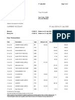 Halifax Bank Statement