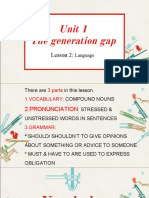 Unit 1 The Generation Gap Lesson 2 Language